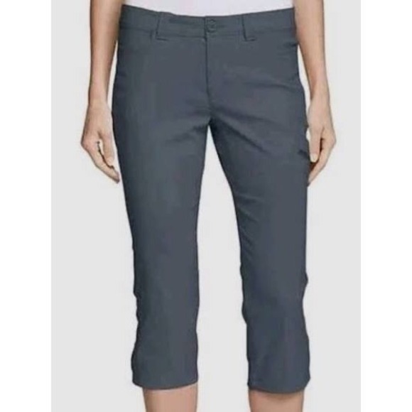 Eddie Bauer Pants - Eddie Bauer Waterproof Ranier Active Capris Cargo Hiking Women's Charcoal Size 4